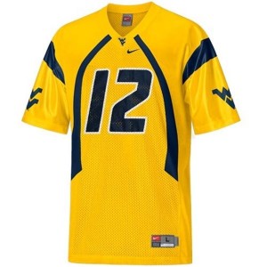 Nike Geno Smith West Virginia Mountaineers No.12 - Gold Football Jersey