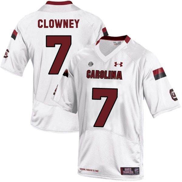 Kids Under Armour South Carolina 7 Javedeon Clowney Red New SEC Patch NCAA Football Jerseys